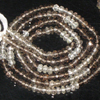 AAA - High Quality 14 Inches Gorgeous Shaded Smockey Quartz Micro Faceted Rondell Beads Size 4 mm approx